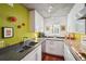 Modern kitchen with white cabinets and dark countertops at 2 Adams St # 1010, Denver, CO 80206