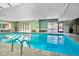 Inviting indoor swimming pool with comfortable seating at 2 Adams St # 1010, Denver, CO 80206