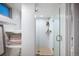 Clean and modern basement shower with glass enclosure at 377 Albion St, Denver, CO 80220