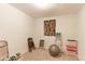 Unfinished basement with a window and assorted items for storage at 409 N Garden Ct, Platteville, CO 80651