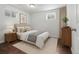 Stylishly staged bedroom with a comfortable bed, dresser, and side table, creating a welcoming retreat at 5167 Sable St, Denver, CO 80239
