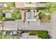 Aerial view showcasing the property at 1055 Quartz St, highlighting the backyard and driveway at 1055 Quartz St, Golden, CO 80401