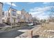 Row of townhomes with a street view at 13640 E Iliff Pl, Aurora, CO 80014
