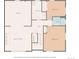 Floor plan of the basement with room, Gathering room, utility, hall, storage, and bedrooms at 1757 S Van Dyke Way, Lakewood, CO 80228