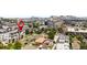Aerial view of a neighborhood with red map pin showing location at 3103 W 18Th Ave, Denver, CO 80204
