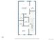 An upstairs floorplan featuring a bedroom, primary bedroom, hall, bath, and WIC at 3103 W 18Th Ave, Denver, CO 80204