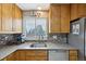 Bright kitchen featuring stone countertops, stainless steel appliances, and modern faucet at 1001 S Nucla St, Aurora, CO 80017