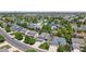 Aerial view showcasing a well-maintained neighborhood with mature trees and a variety of home styles, perfect for families at 4826 S Ireland St, Aurora, CO 80015