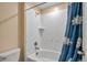 Bathroom with a shower and tub combination at 892 High Point Trl, Elizabeth, CO 80107