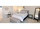 Cozy bedroom featuring comfortable bed, stylish decor, and plush gray carpeting at 4745 Mesa Top Dr, Monument, CO 80132
