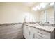 Beautiful bathroom featuring granite countertops, tile backsplash, and modern fixtures at 1155 N Ash St # 806, Denver, CO 80220
