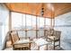 Stylish patio with marble accents, wood ceiling, and city views, perfect for relaxing and entertaining at 1155 N Ash St # 806, Denver, CO 80220
