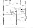 Detailed first floor plan highlighting room dimensions and layout of the home at 9531 Desert Willow Way, Highlands Ranch, CO 80129