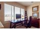 Bright home office with large window and beautiful views from the work desk at 9531 Desert Willow Way, Highlands Ranch, CO 80129