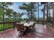 Outdoor deck features comfortable dining area with cushioned seating and a scenic view at 2597 Oak Vista Ct, Castle Rock, CO 80104