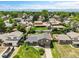 Aerial view of a well-maintained home with a neatly landscaped yard in a quiet neighborhood surrounded by mature trees at 9225 Lowell Blvd, Westminster, CO 80031
