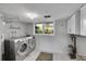 Well-equipped laundry room features modern appliances and ample storage at 9225 Lowell Blvd, Westminster, CO 80031