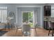 Bright dining area with backyard views connected to a kitchen and living room at 13322 Meadow Park Ln, Broomfield, CO 80020