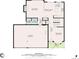 Detailed floor plan showcasing the layout of the main level, including the kitchen, living room, and dining area at 9898 Mulberry Way, Highlands Ranch, CO 80129