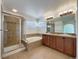 Spacious bathroom features a soaking tub, separate shower, and double vanity at 2245 Whistler Dr, Longmont, CO 80504