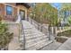 Front entrance featuring stone stairway with railing leading to the main door at 740 N Sherman St # 107, Denver, CO 80203