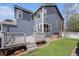 Back exterior view of home, showing the deck, and the lawn at 3542 W 125Th Dr, Broomfield, CO 80020