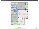 Two-bedroom condo floorplan with balcony and laundry at 979 S Miller St # 202, Lakewood, CO 80226