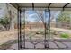 Cozy backyard area with an ornate metal awning with a view of backyard with a shed at 1270 Elmira St, Aurora, CO 80010