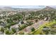Aerial view showcases the property's proximity to Centennial Park and the scenic Downtown Castle Rock area at 116 N Gilbert St, Castle Rock, CO 80104