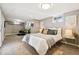 Cozy bedroom with plush carpet, neutral colors, and a relaxing sitting area for unwinding at 116 N Gilbert St, Castle Rock, CO 80104