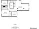 Two-story home floor plan, showing bedroom, bathroom, kitchen and living room at 1040 S Fulton Ave, Fort Lupton, CO 80621