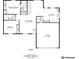 Two-story home floor plan, showing primary bedroom, kitchen and living room at 1040 S Fulton Ave, Fort Lupton, CO 80621