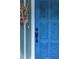Up-close image displaying a blue, intricately designed front door at 7150 S Curtice St, Littleton, CO 80120
