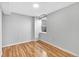 Finished basement bedroom with wood-look flooring at 740 Fulton Ave, Fort Lupton, CO 80621