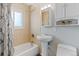 Bathroom with shower, vanity, and toilet at 2155 S Deframe St, Lakewood, CO 80228