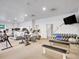 Bright gym with modern fitness equipment, including treadmills and stationary bikes at 2716 W Greens Dr, Littleton, CO 80123