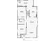 Detailed floor plan showcasing the layout of the home, including bedrooms, kitchen, and living spaces at 136 W Maple Ave, Denver, CO 80223