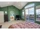 Main bedroom with vaulted ceiling, slider access to private balcony and attached bath at 2855 Rock Creek Cir # 129, Superior, CO 80027