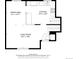 Detailed floor plan showcasing the layout of the home, emphasizing the kitchen and living room at 7140 S Reed Ct, Littleton, CO 80128
