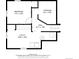 Floor plan shows bedroom, storage, utility room, and hall for layout and spatial relationships at 7140 S Reed Ct, Littleton, CO 80128