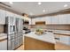 A kitchen showcasing stainless steel appliances, white cabinets, and a center island at 9200 E Cherry Creek South Dr # 29, Denver, CO 80231