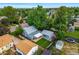 An aerial view showing the house, backyard, and detached garage at 2535 S Julian St, Denver, CO 80219