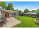 Lovely backyard area with a patio, lawn, and nice landscaping at 2535 S Julian St, Denver, CO 80219