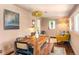 Bright dining room featuring hardwood floors, modern lighting, and a wood table at 2535 S Julian St, Denver, CO 80219