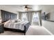 This main bedroom features a ceiling fan, television, and bright natural light at 5789 Echo Park Cir, Castle Rock, CO 80104