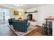 Comfortable living room with a cozy fireplace and stylish decor at 2733 S Riverview Dr, Idledale, CO 80453