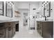 Spa-like bathroom with double vanities, large shower, and elegant fixtures at 245 Fair Pl, Boulder, CO 80302