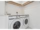 Functional laundry area with modern appliances and ample counter space for folding and organizing laundry at 2844 Quitman St, Denver, CO 80212
