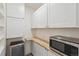 Well-organized pantry with white cabinetry, butcher block countertops, and modern appliances at 2844 Quitman St, Denver, CO 80212