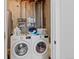 Basement laundry room with washer and dryer at 6817 S Webster St # C, Littleton, CO 80128